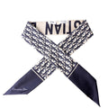 Oblique Mitzah Silk Navy Scarf