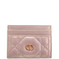 Dior Caro Freesia Card Holder Champagne