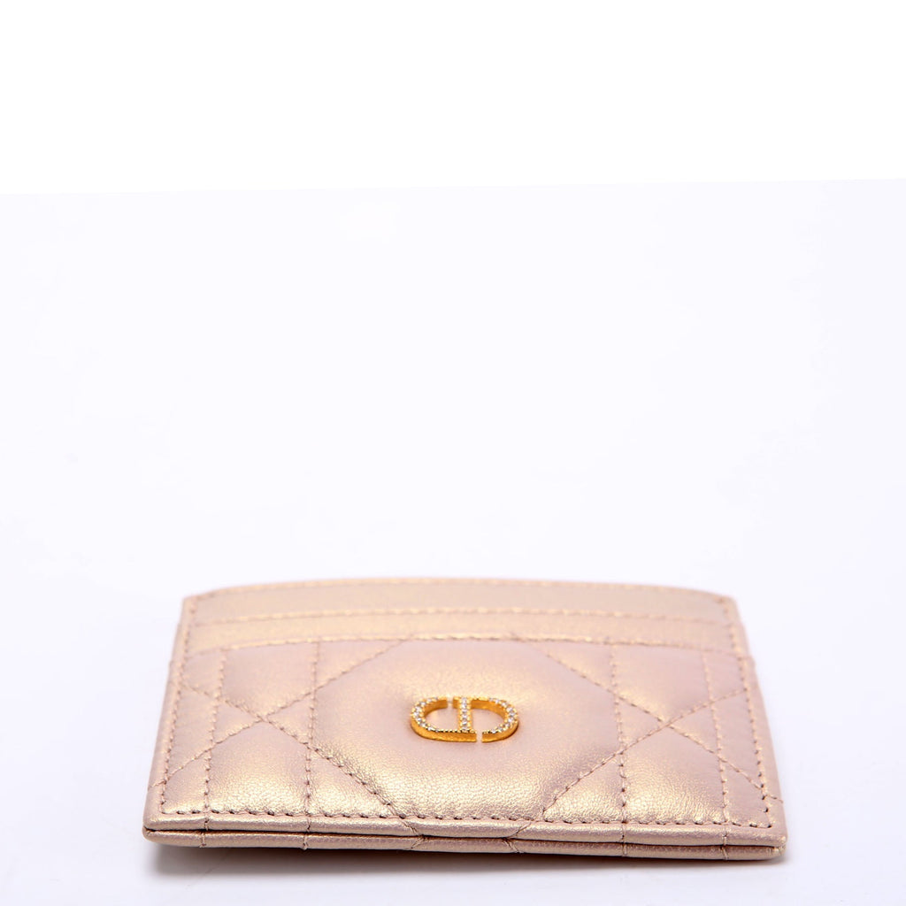 Dior Caro Freesia Card Holder Champagne
