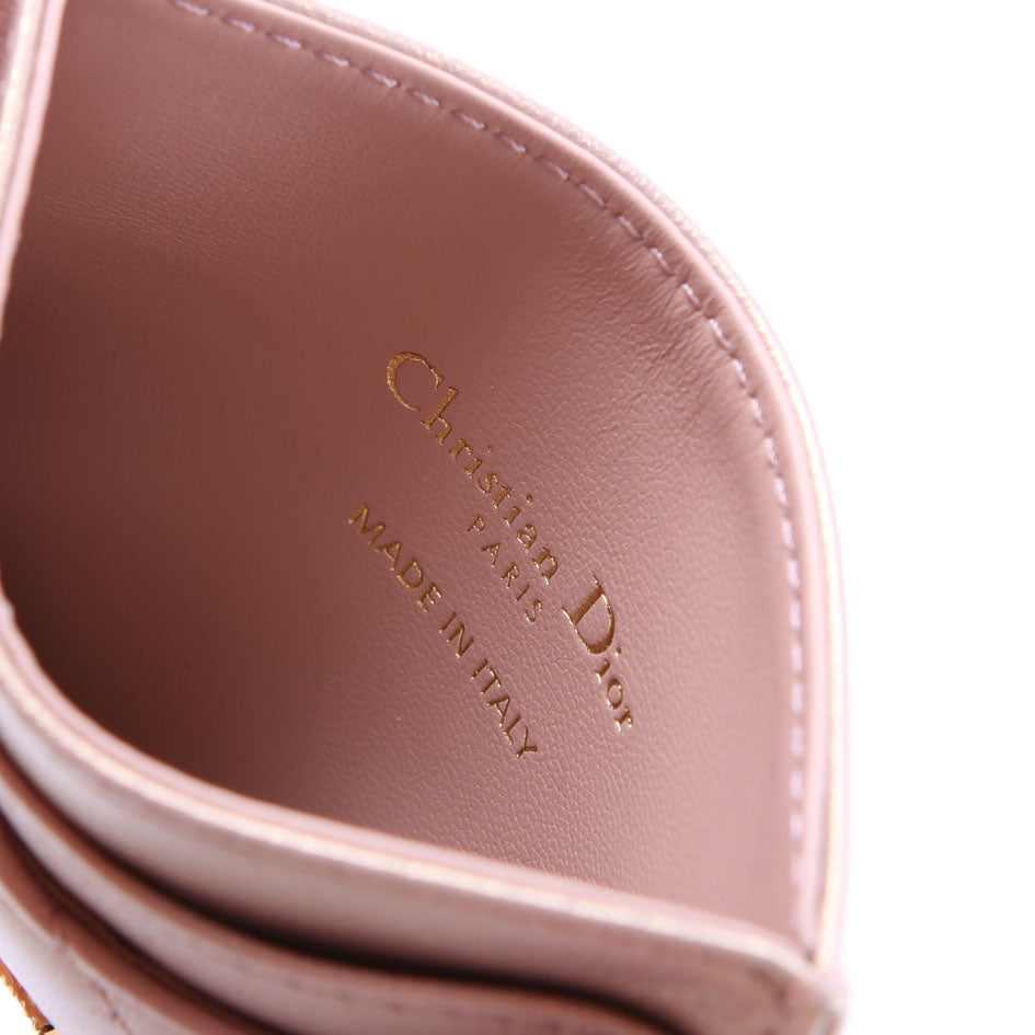 Dior Caro Freesia Card Holder Champagne