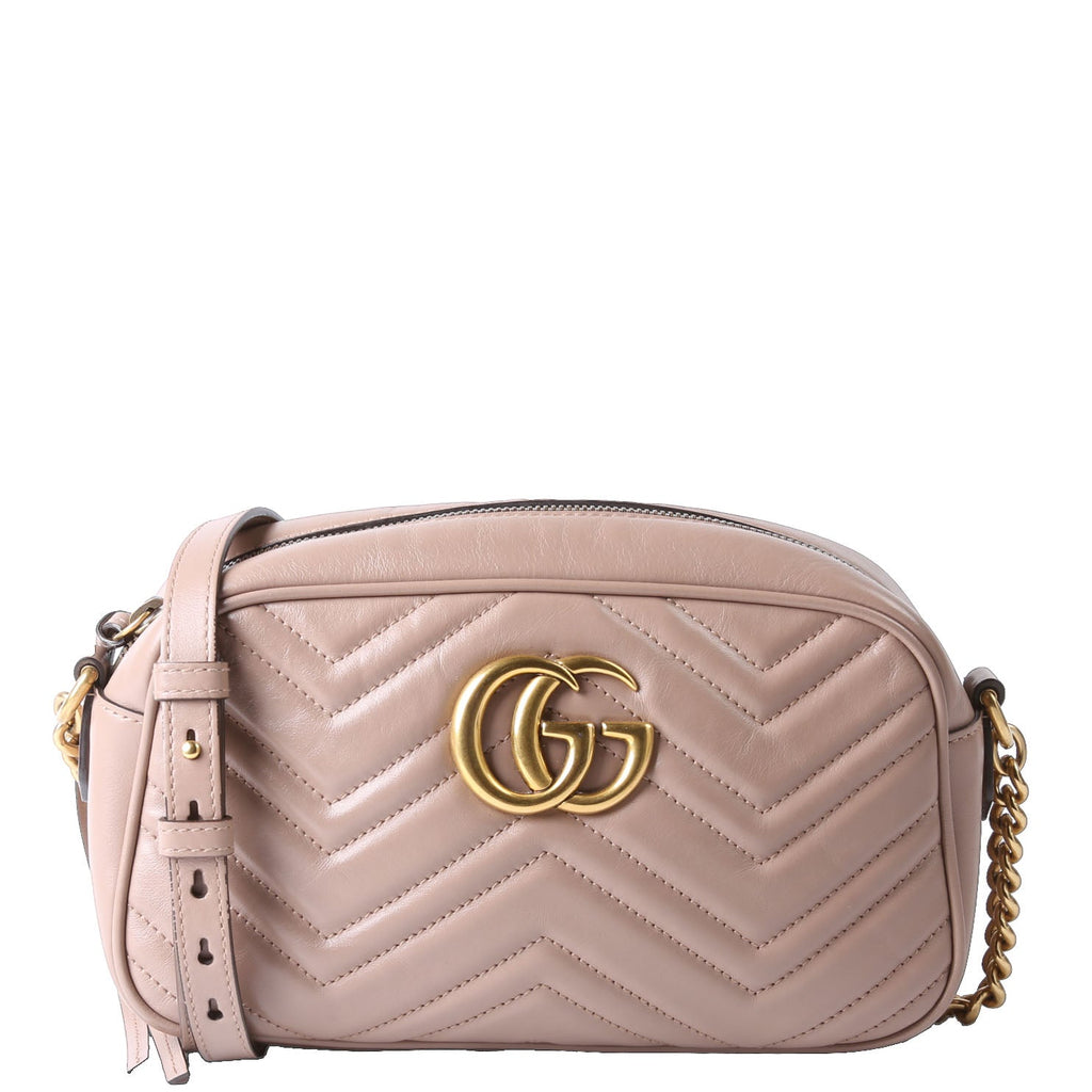 Gucci 447632 Marmont Small Leather Camera Taupe
