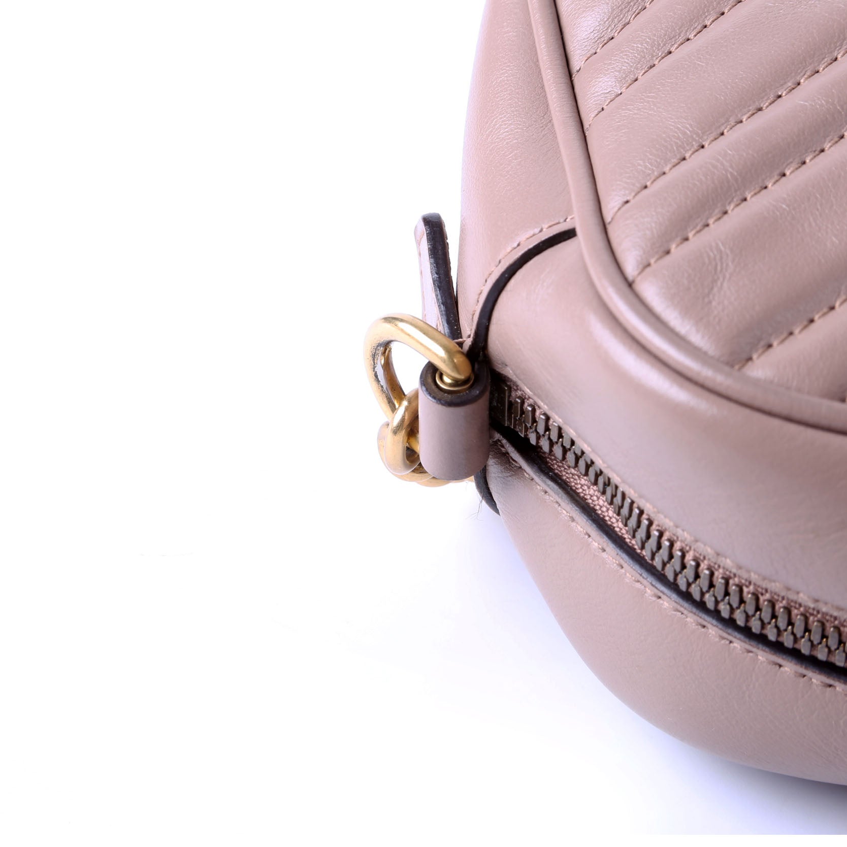 Gucci 447632 Marmont Small Leather Camera Taupe