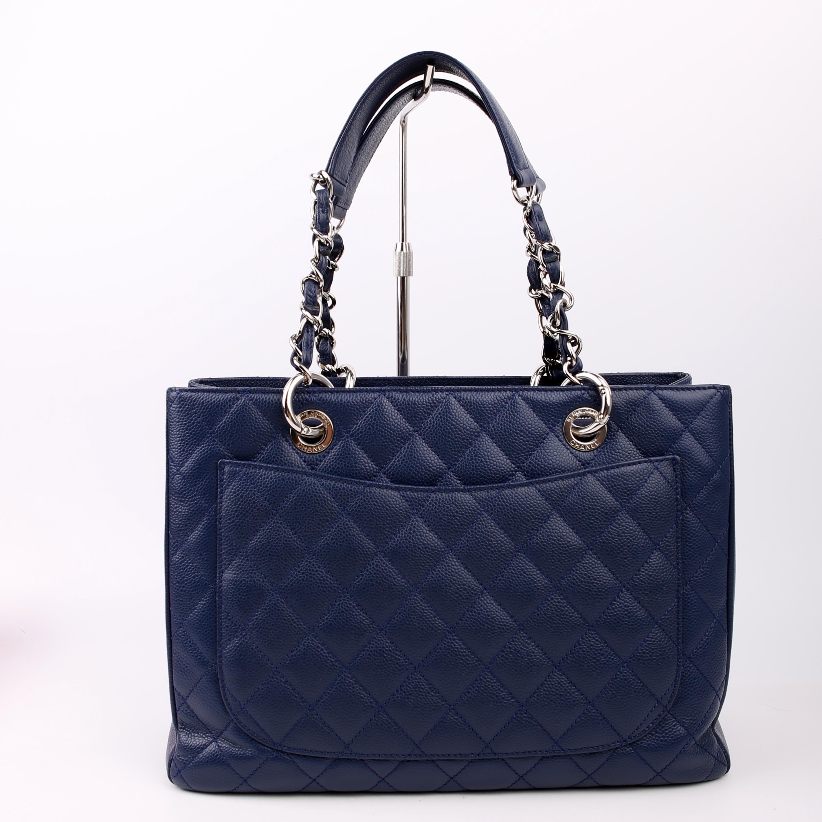 Grand Shopping Tote Caviar Blue