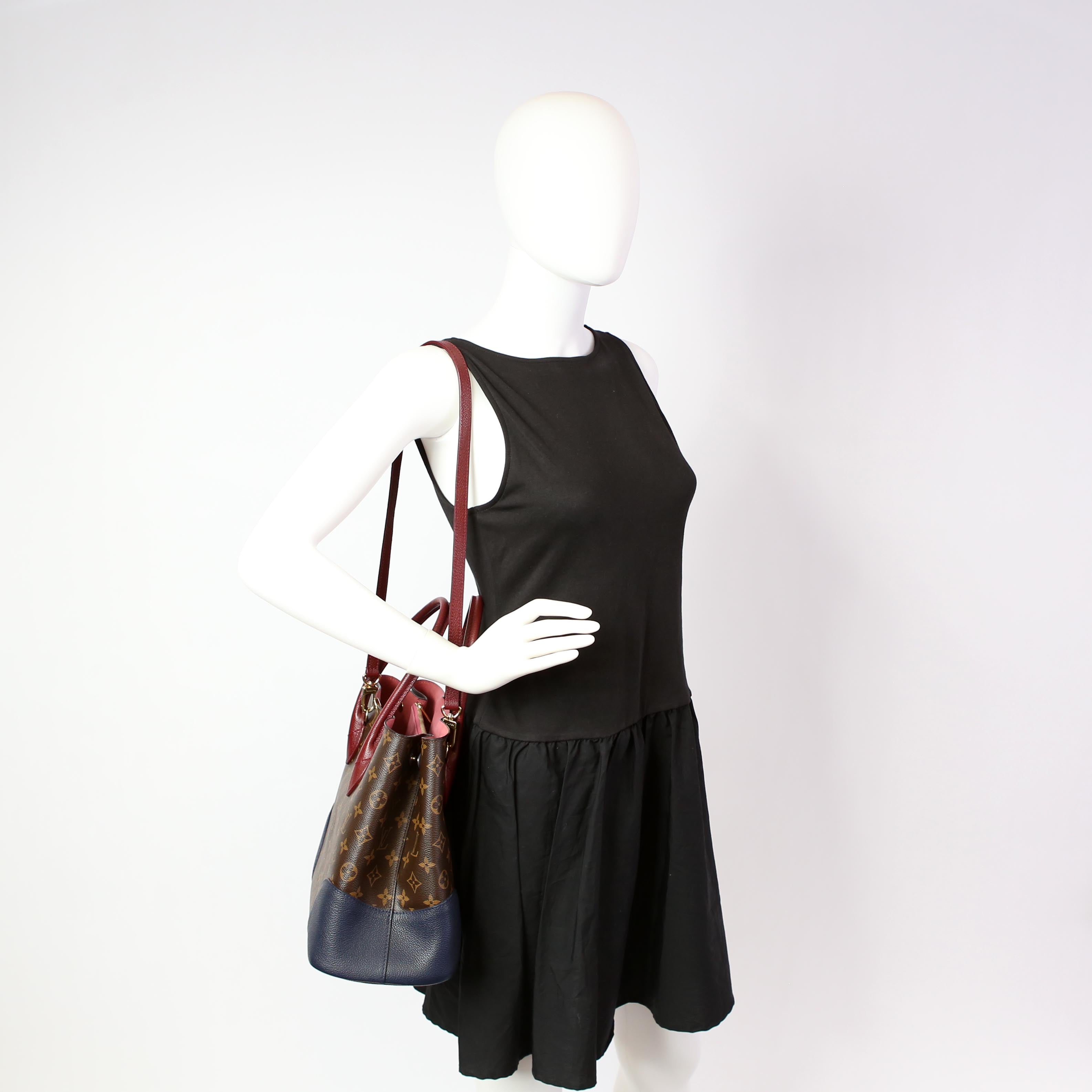 Flandrin Monogram/Leather Berry/Navy