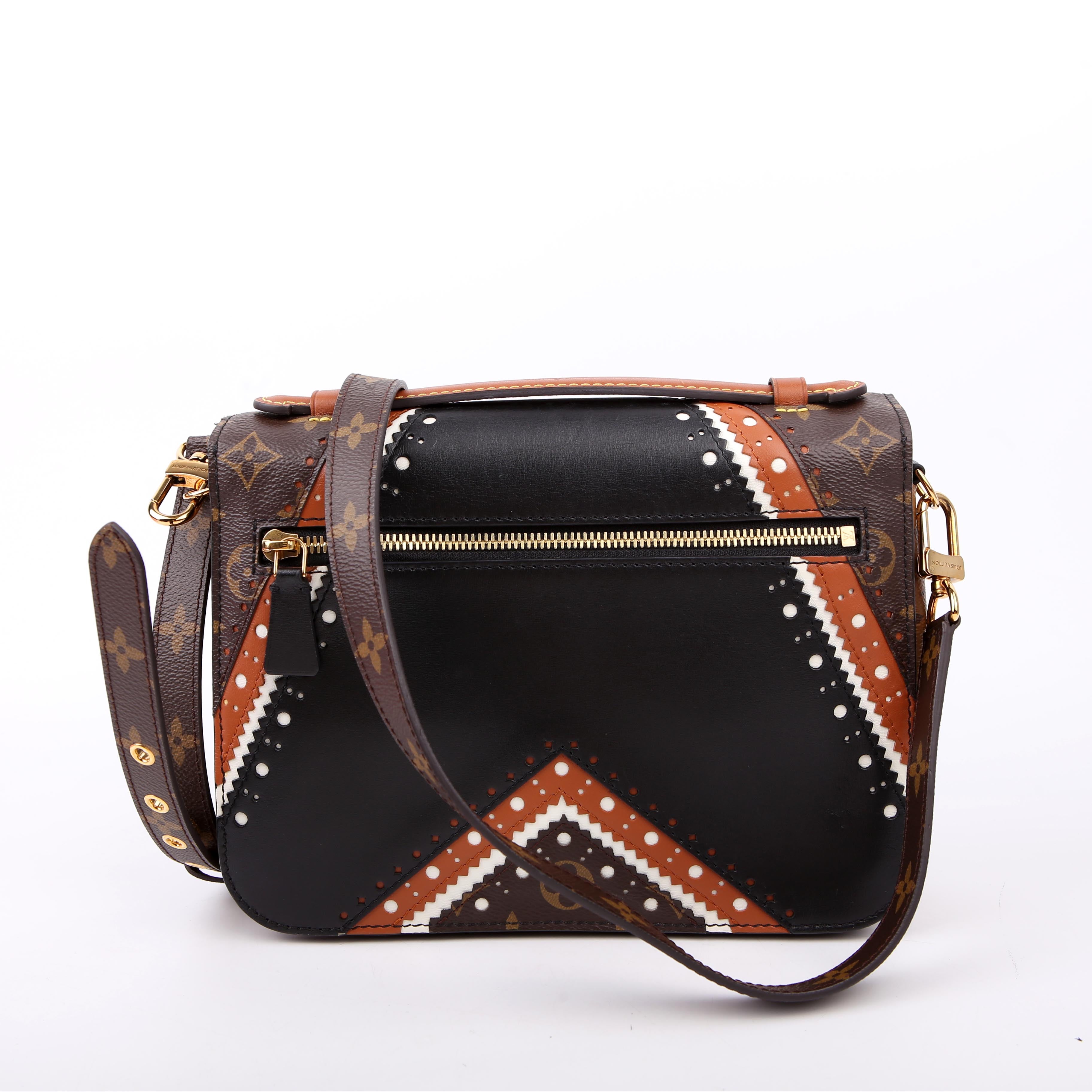 Pochette Metis Monogram Brogue Black/Brown