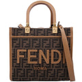 Fendi Sunshine Shopper Small FF Canvas Brown