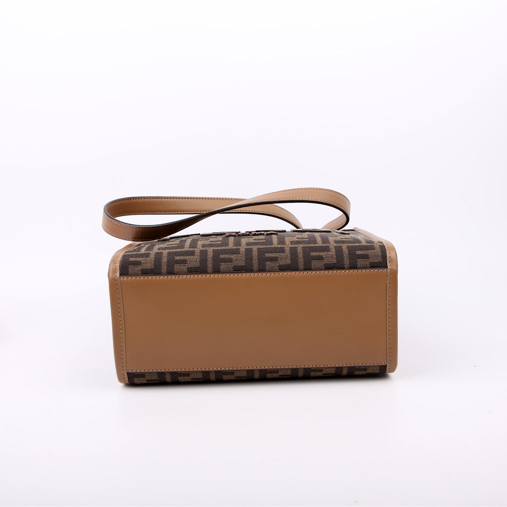 Fendi Sunshine Shopper Small FF Canvas Brown