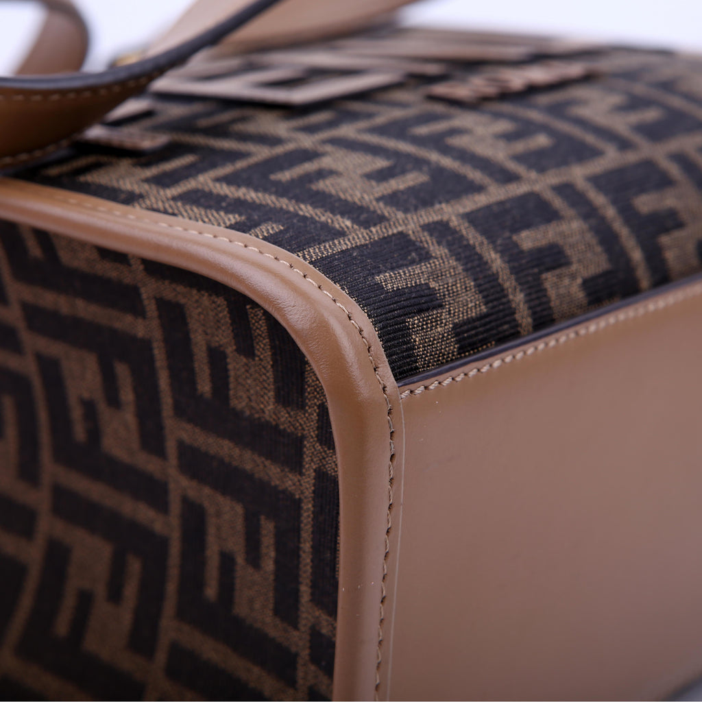 Fendi Sunshine Shopper Small FF Canvas Brown