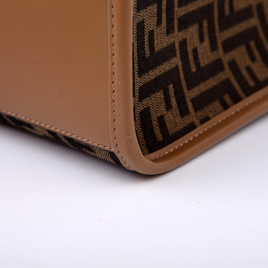 Fendi Sunshine Shopper Small FF Canvas Brown