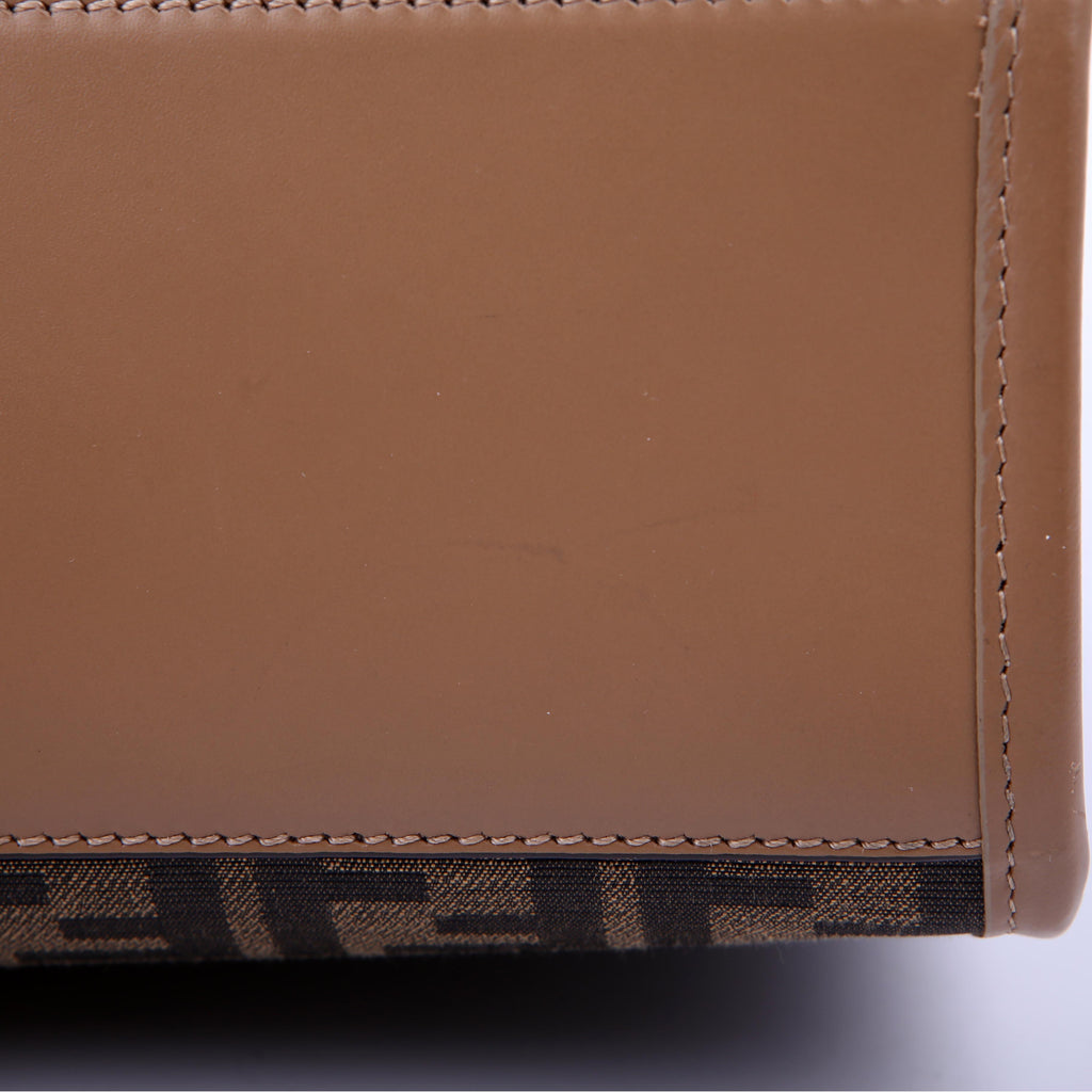 Fendi Sunshine Shopper Small FF Canvas Brown
