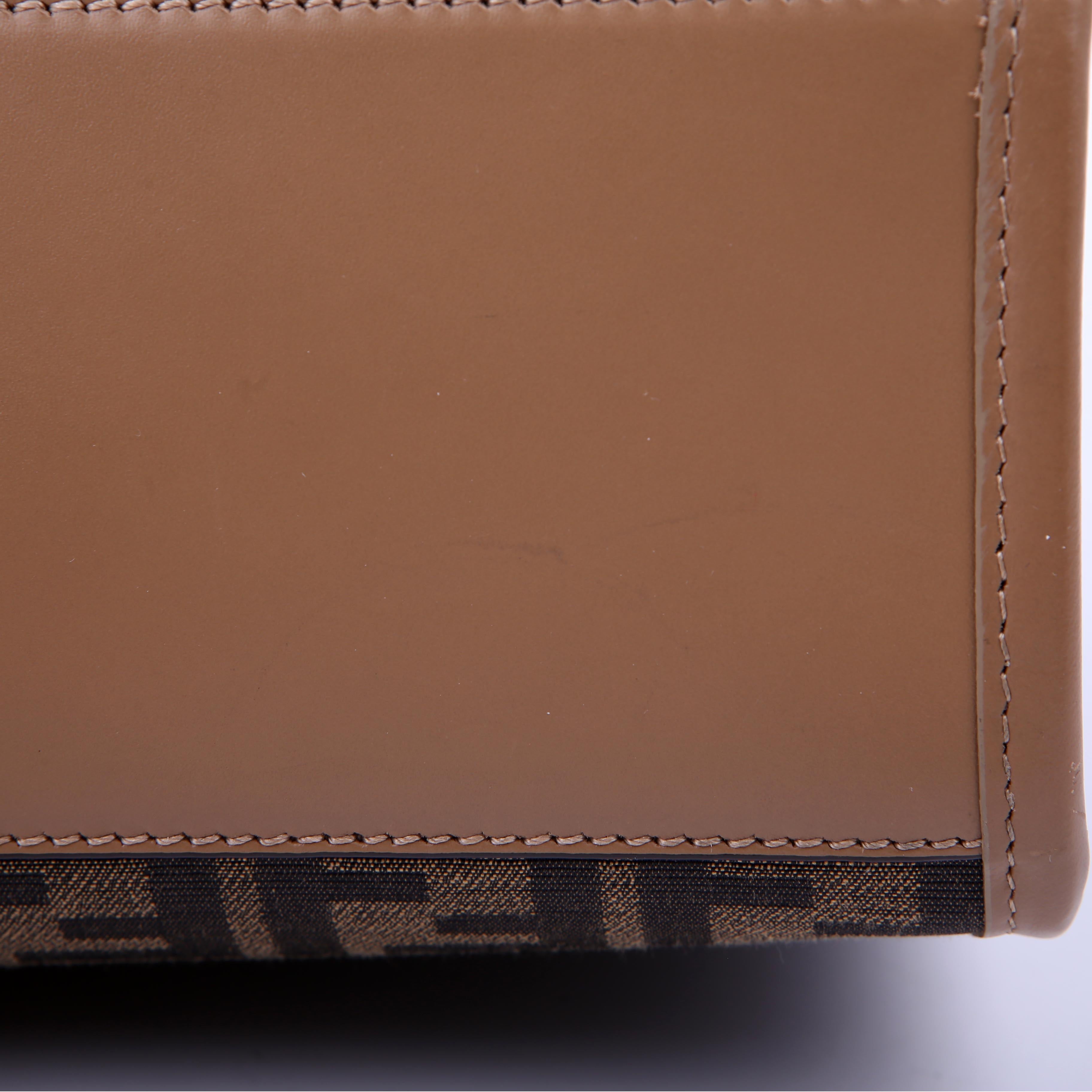 Fendi Sunshine Shopper Small FF Canvas Brown