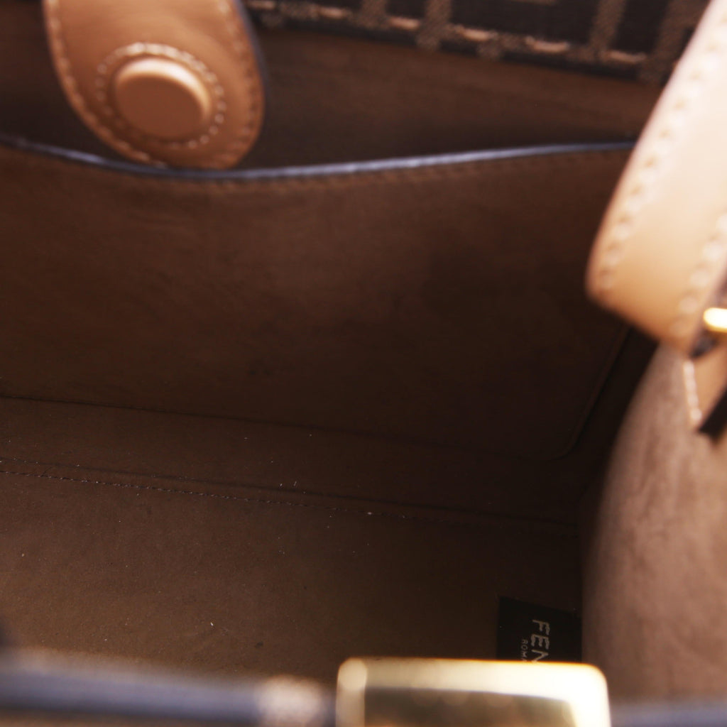 Fendi Sunshine Shopper Small FF Canvas Brown
