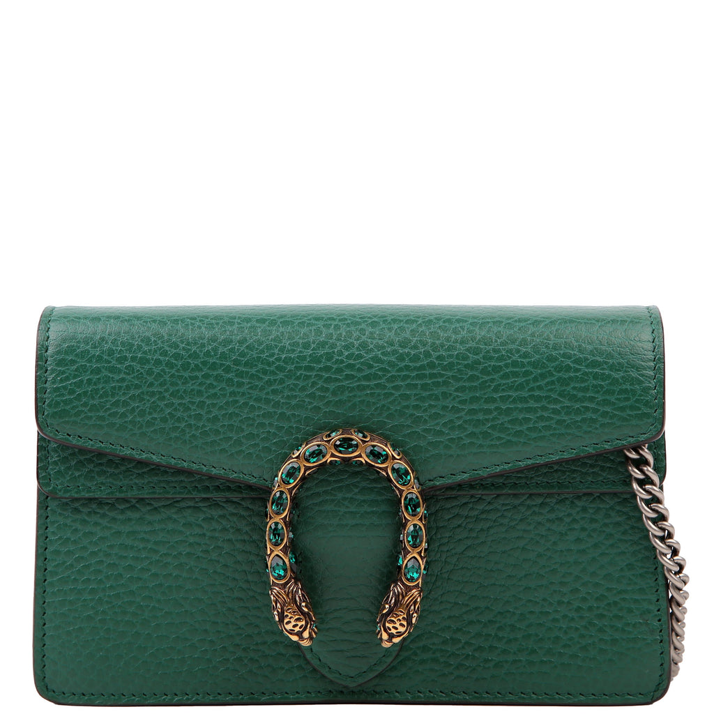 Gucci 476432 Dionysus Leather Super Mini Green