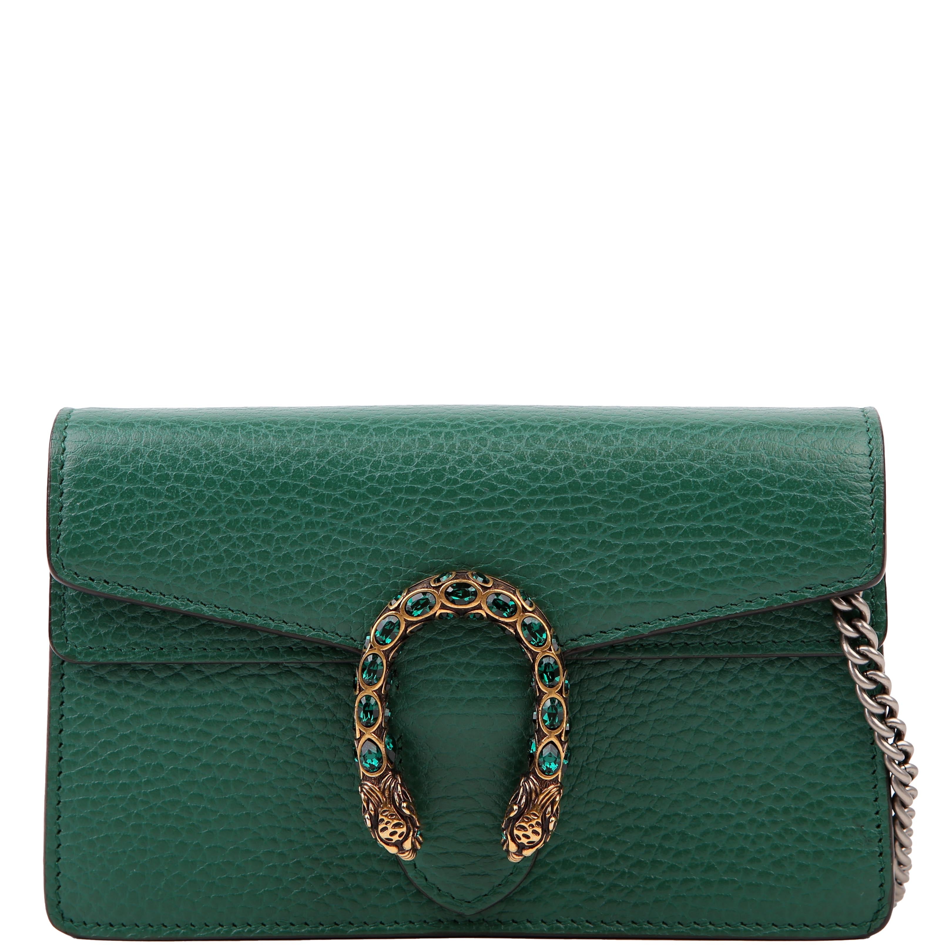 Gucci 476432 Dionysus Leather Super Mini Green