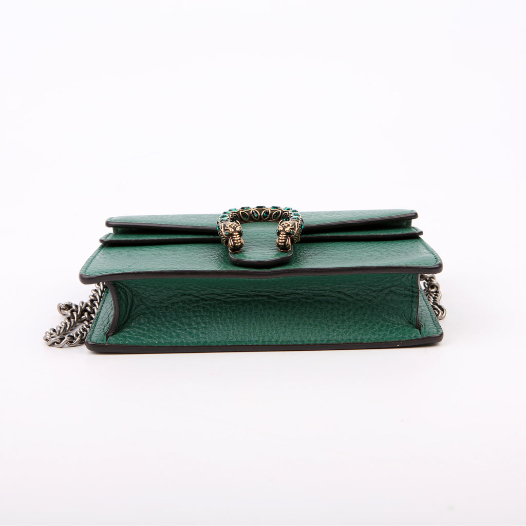 Gucci 476432 Dionysus Leather Super Mini Green