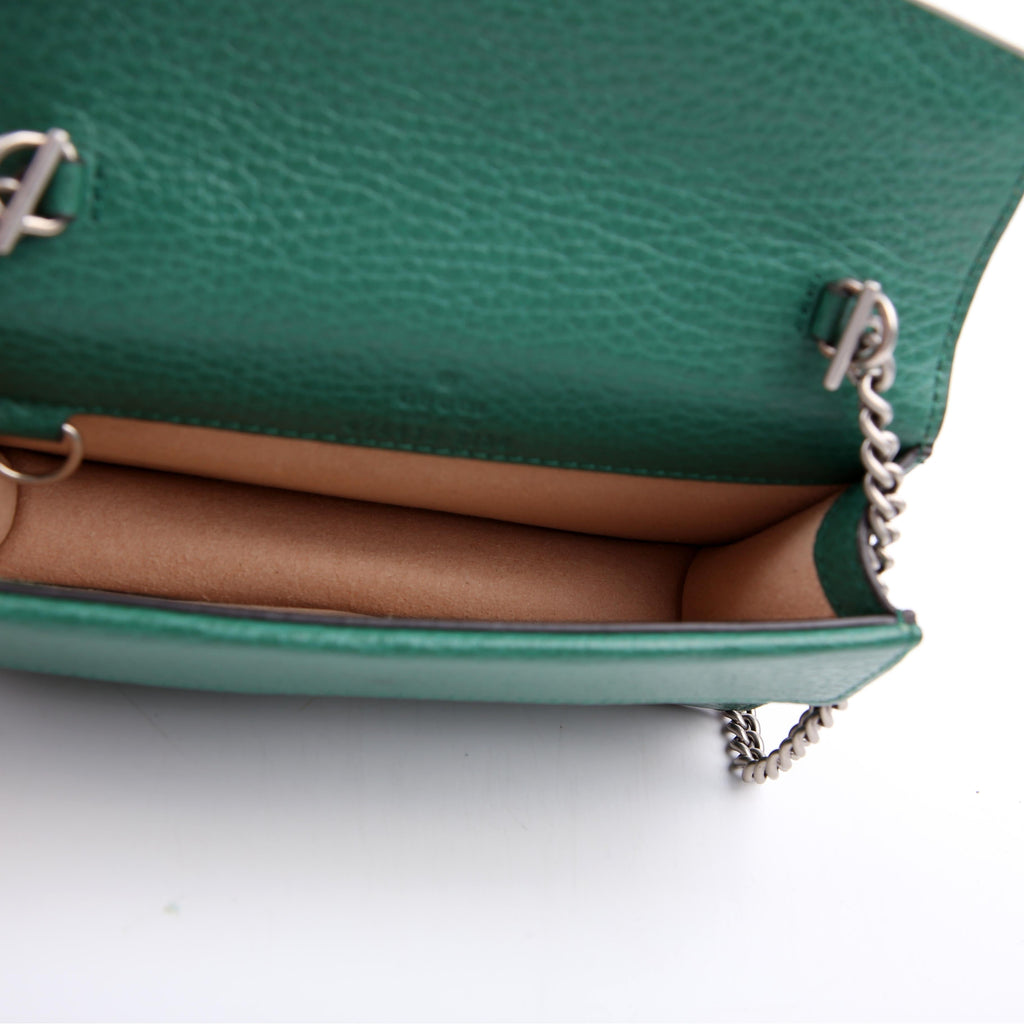 Gucci 476432 Dionysus Leather Super Mini Green