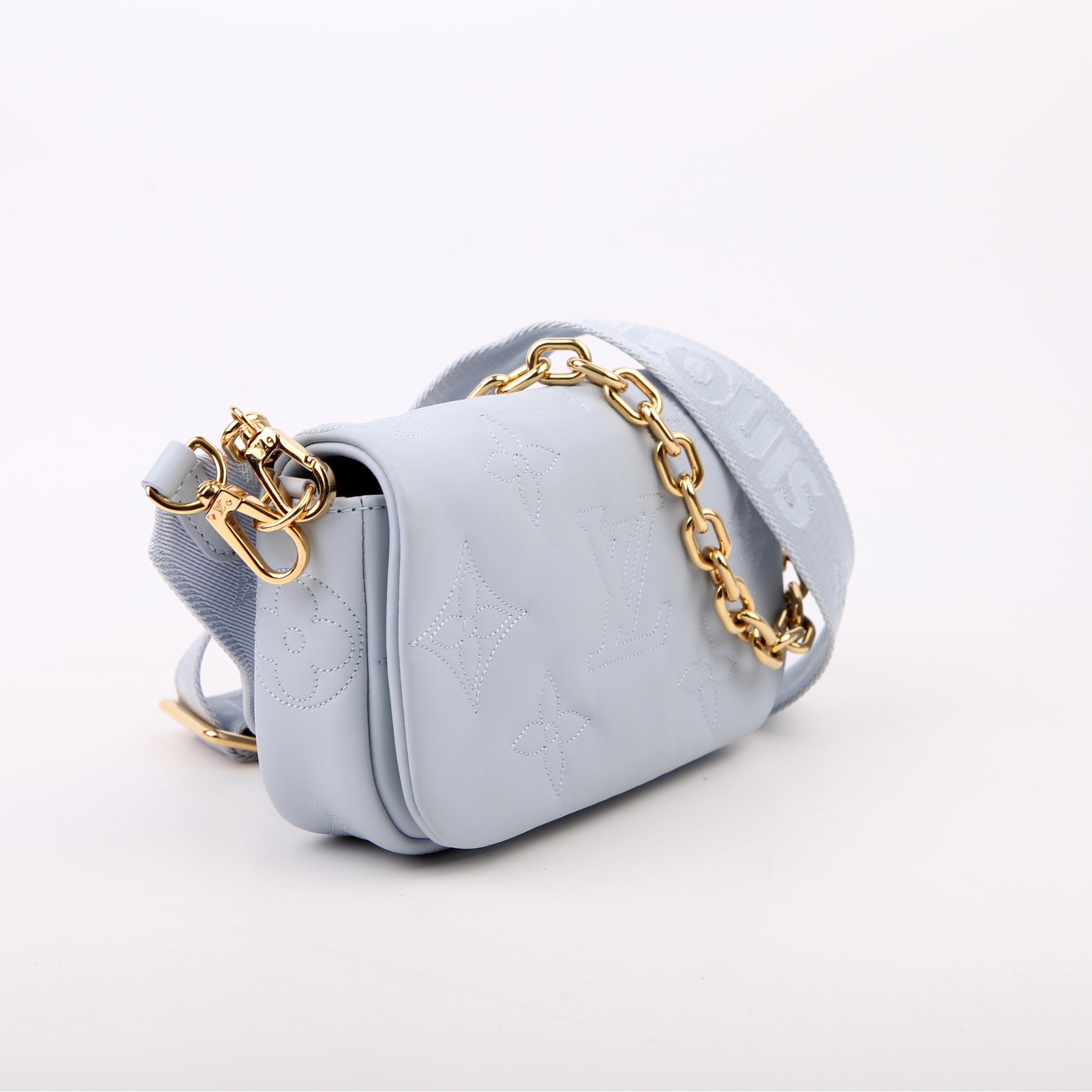 Wallet On Strap Bubblegram Blue