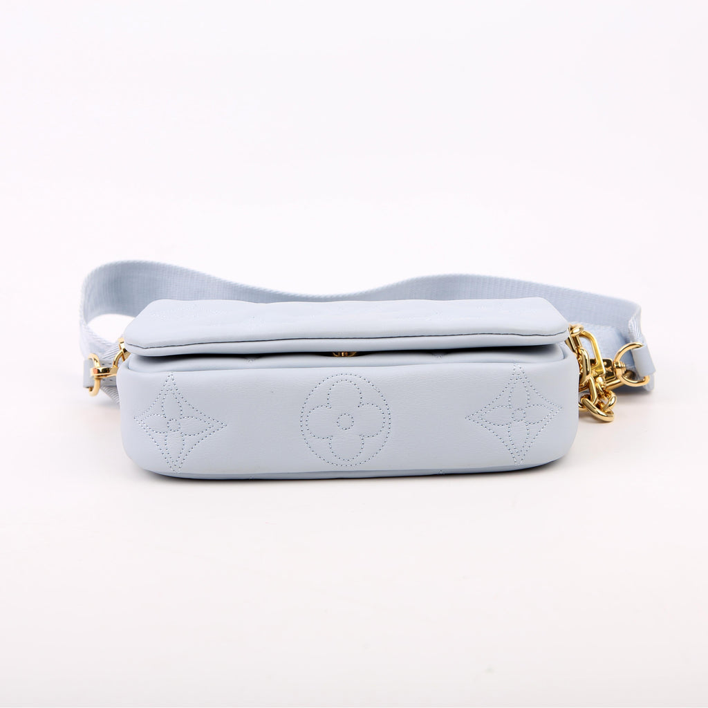 Wallet On Strap Bubblegram Blue