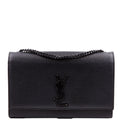 SAINT LAURENT Kate Satchel Grain Medium Black