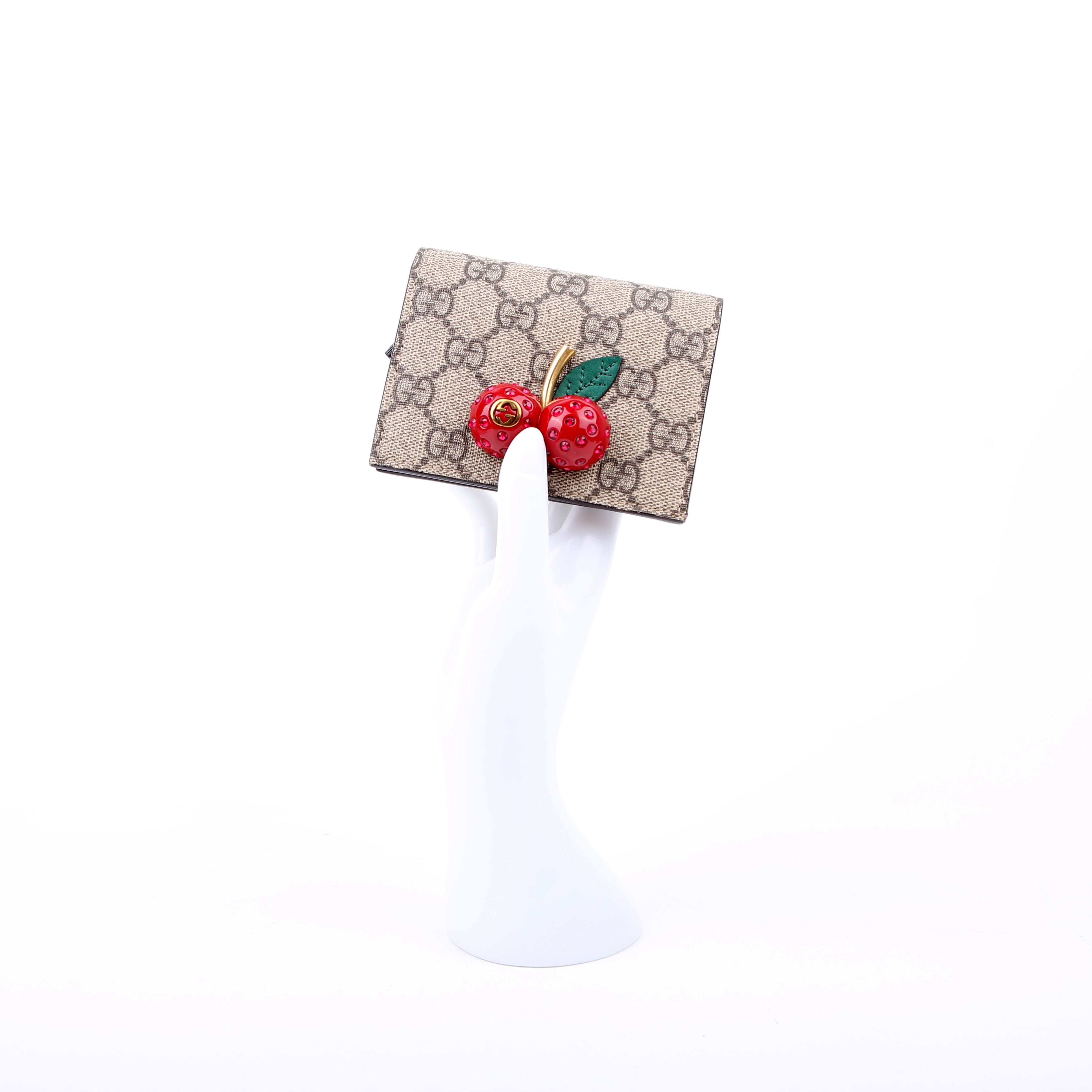 Gucci 476050 GG Supreme Cherries Card Case