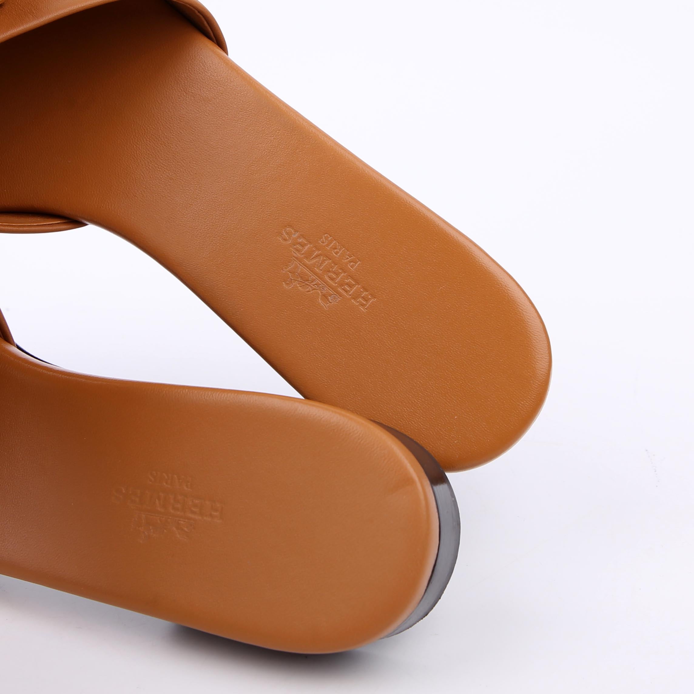 Hermes Dune Sandals Size 39 Brown