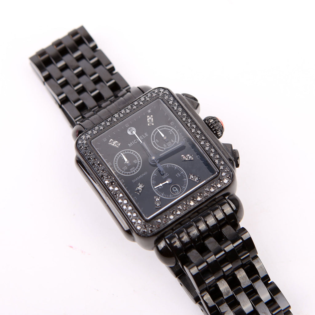 Deco Noir with .65 CW Diamonds Watch Black