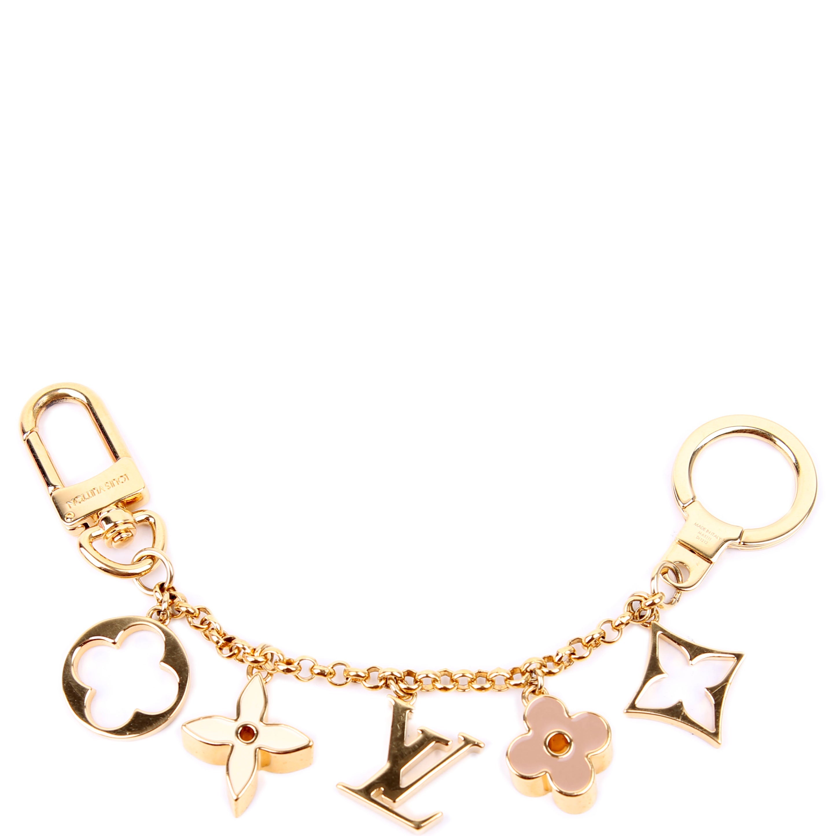 Fleur De Monogram Bag Charm Chain