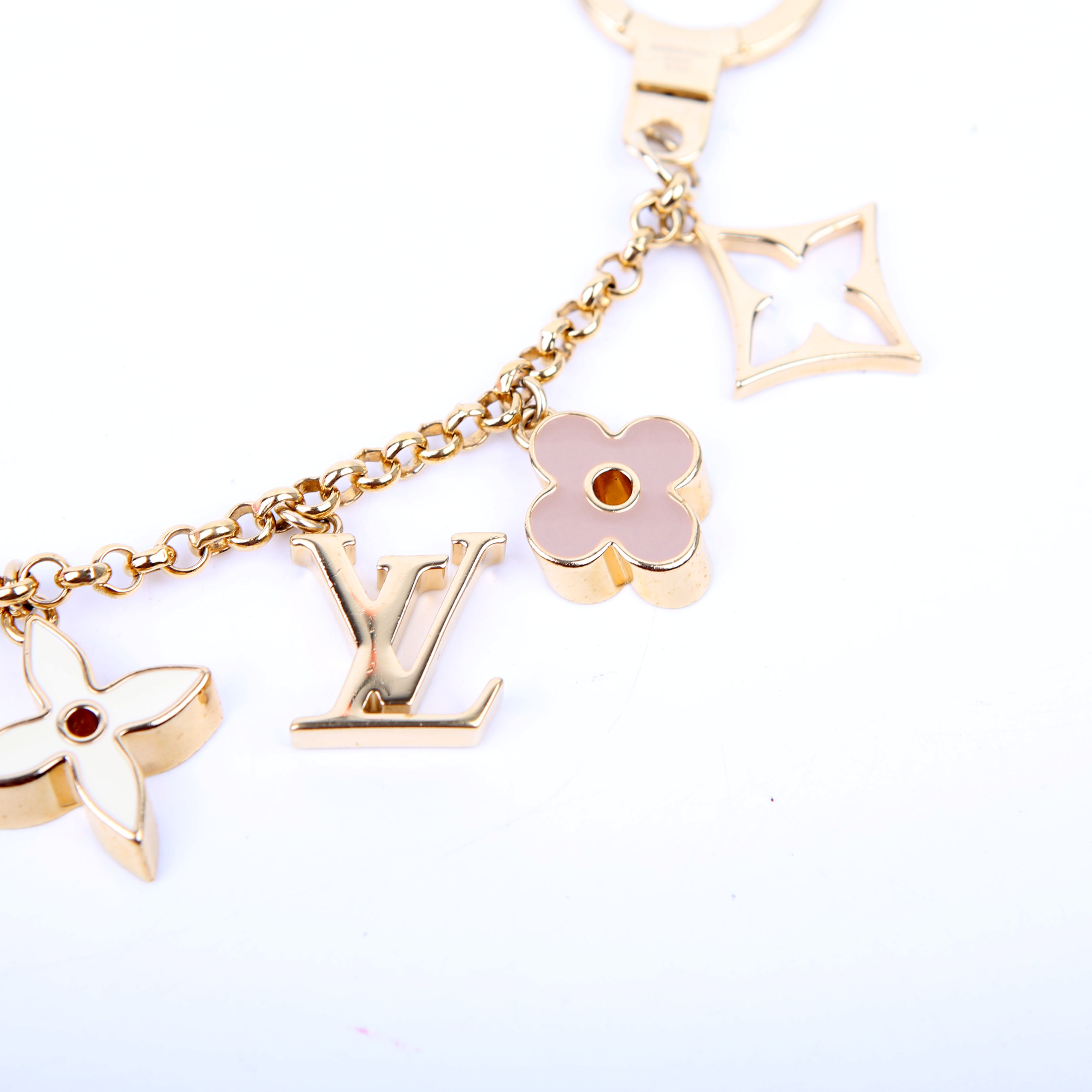 Fleur De Monogram Bag Charm Chain