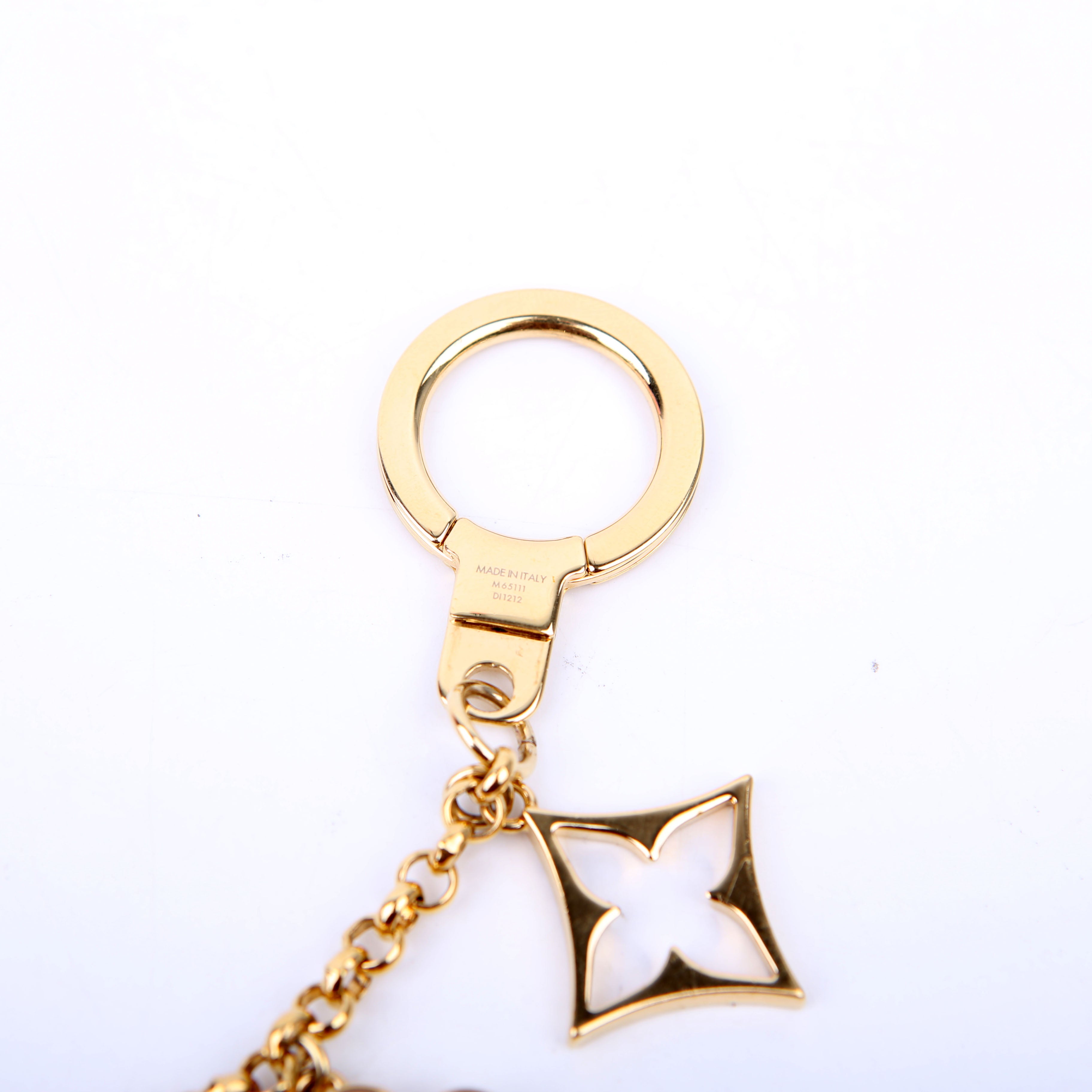 Fleur De Monogram Bag Charm Chain