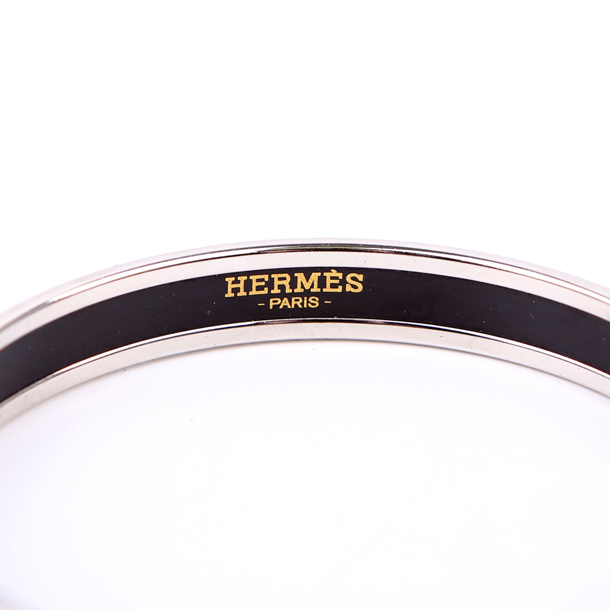 Hermes Printed Enamel Narrow Bangle Bracelet