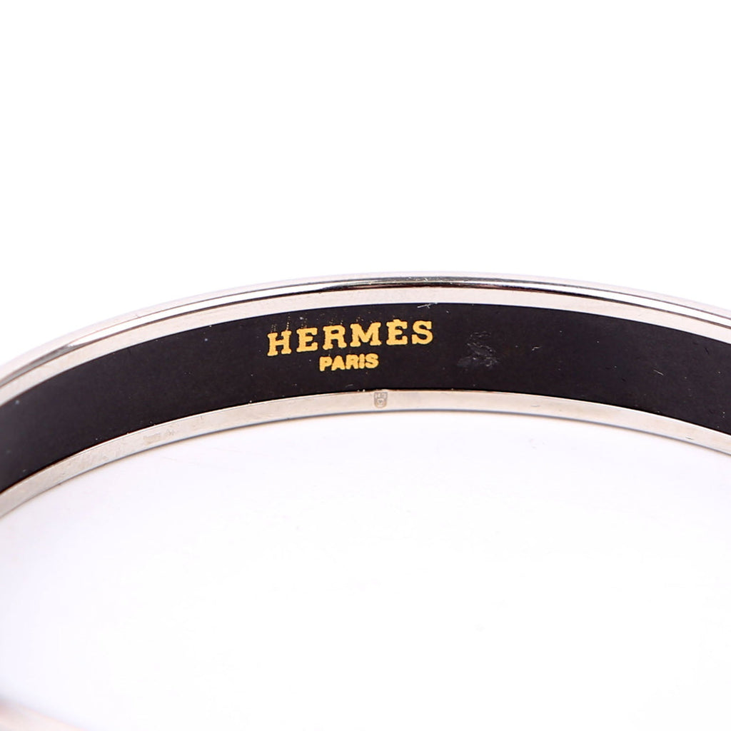Hermes Printed Enamel Narrow Bangle Bracelet