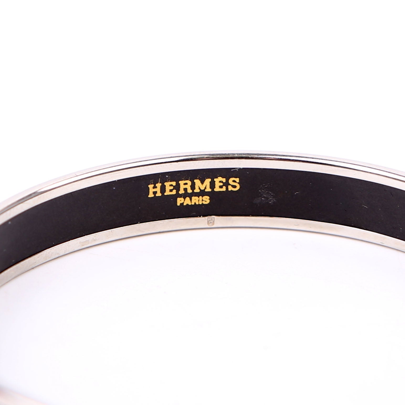 Hermes Printed Enamel Narrow Bangle Bracelet