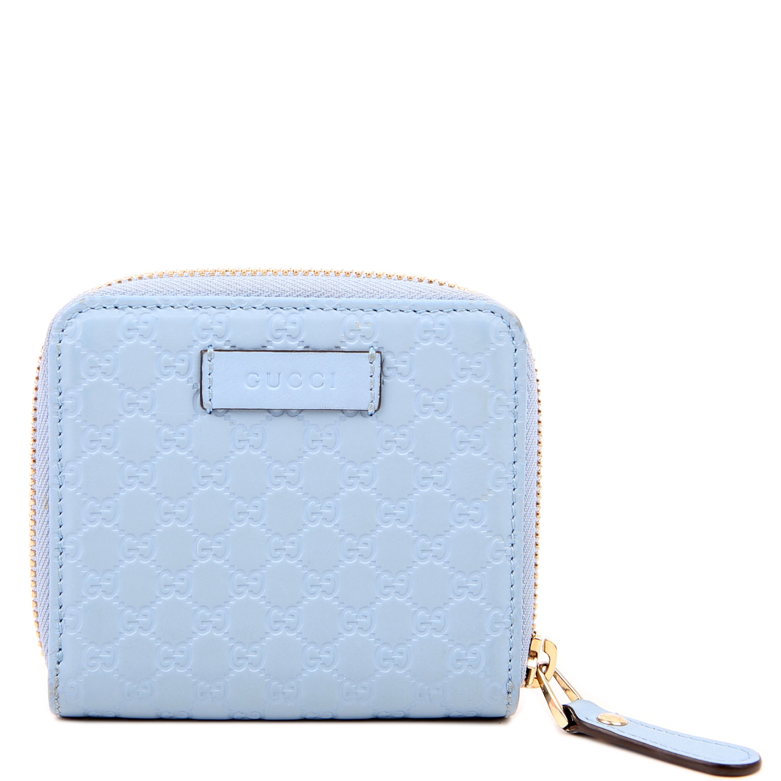 Gucci 449395 Guccissima Compact Wallet Blue