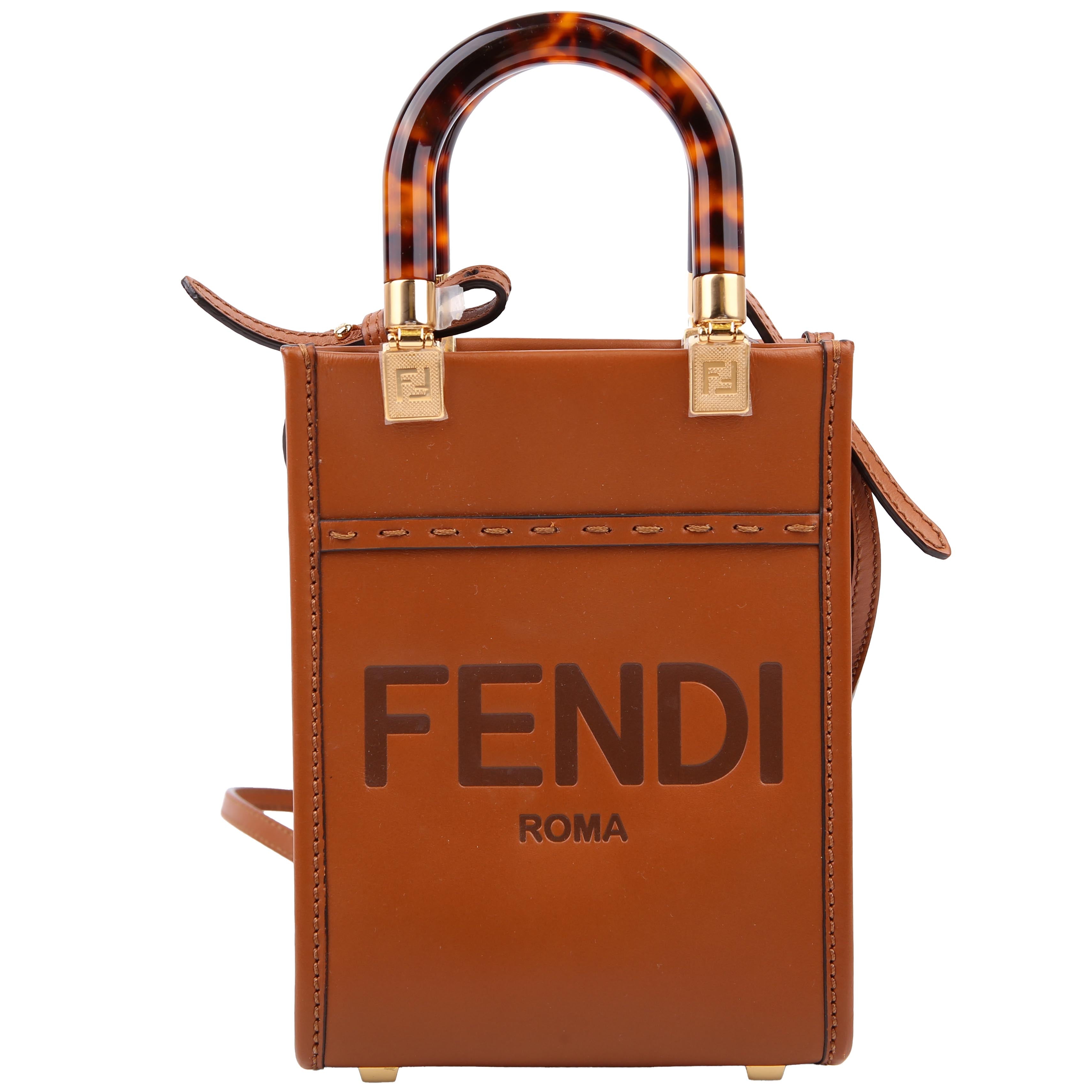 Fendi Mini Sunshine Shopper Brown