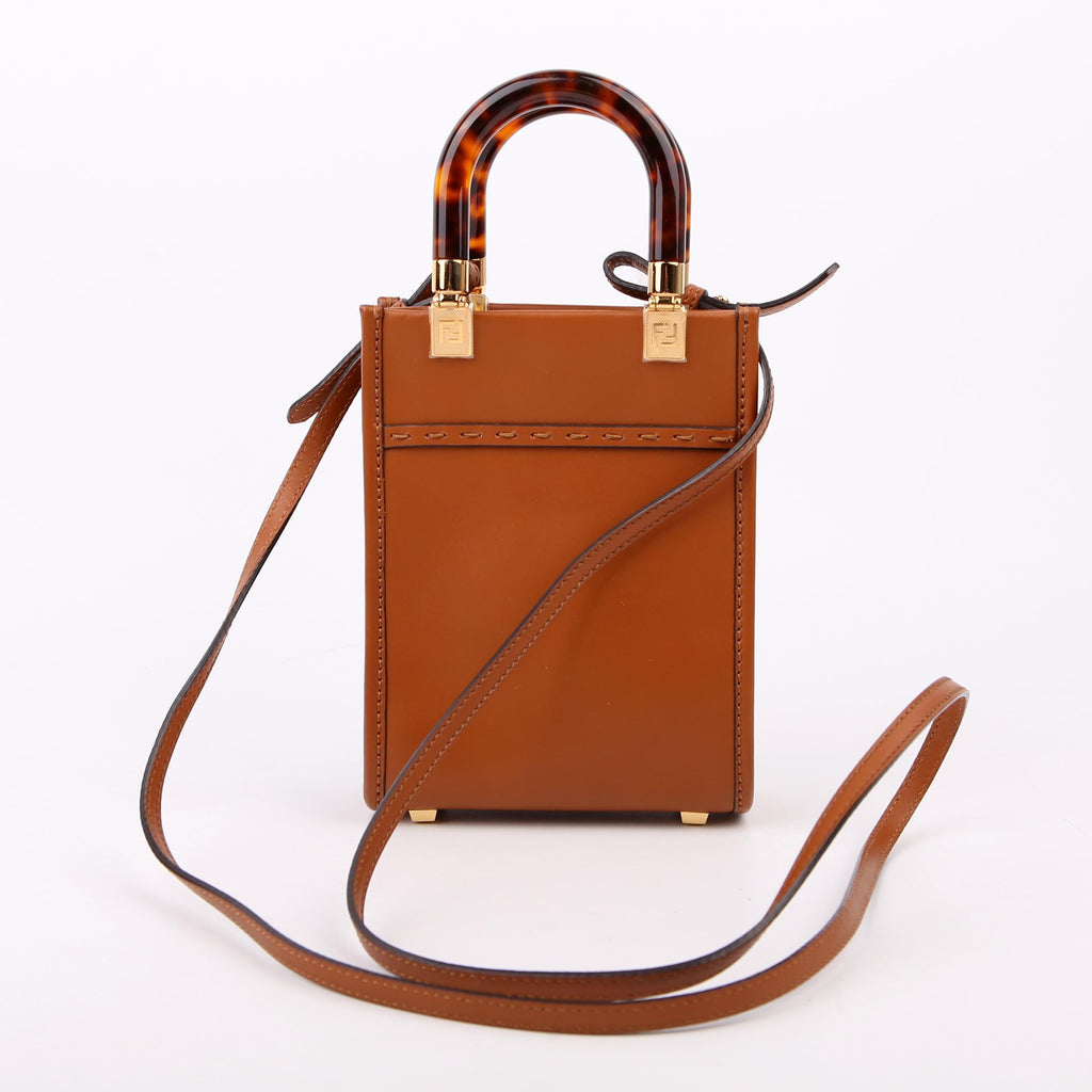 Fendi Mini Sunshine Shopper Brown