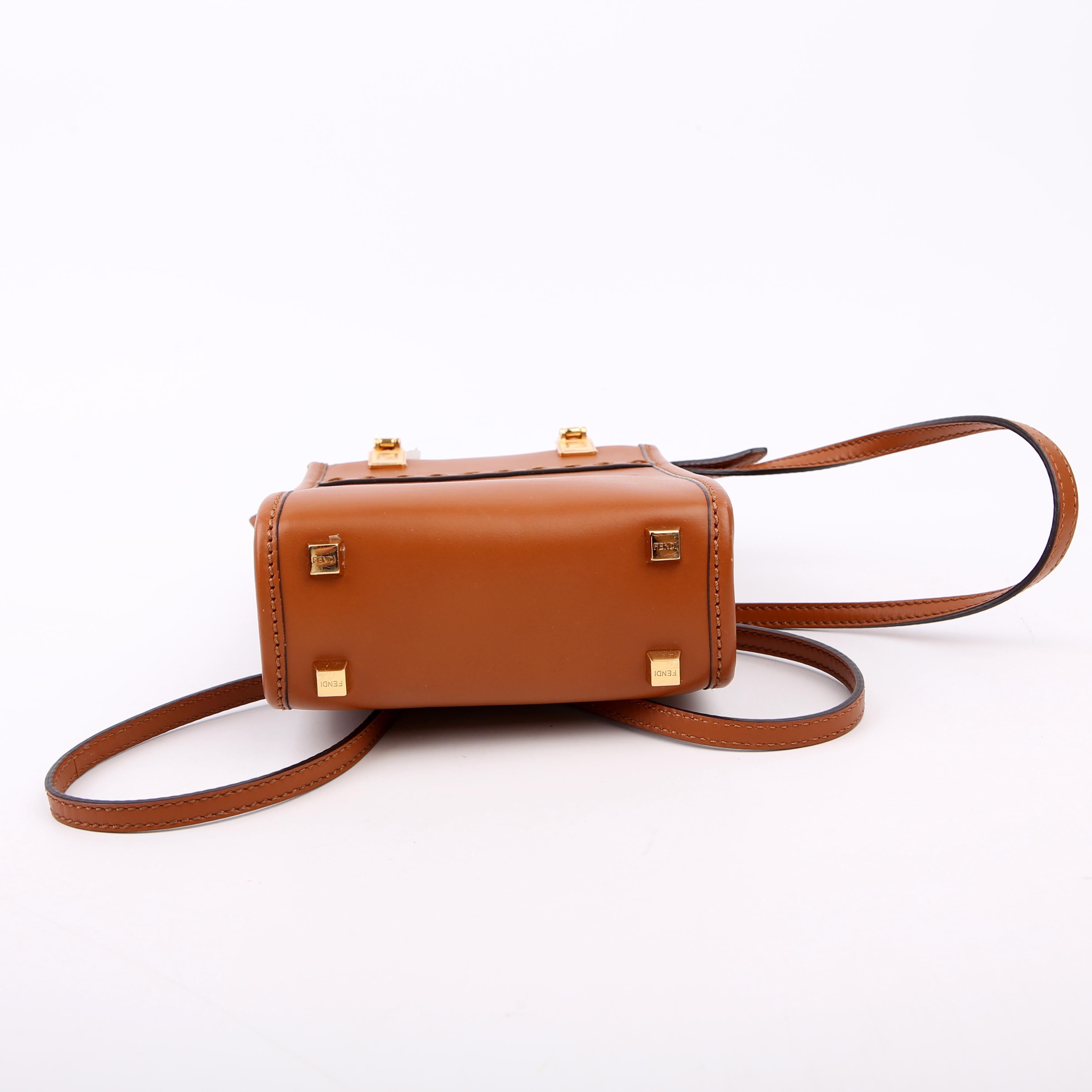 Fendi Mini Sunshine Shopper Brown