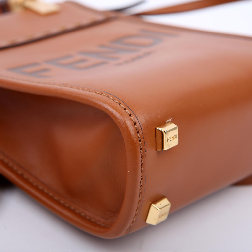 Fendi Mini Sunshine Shopper Brown