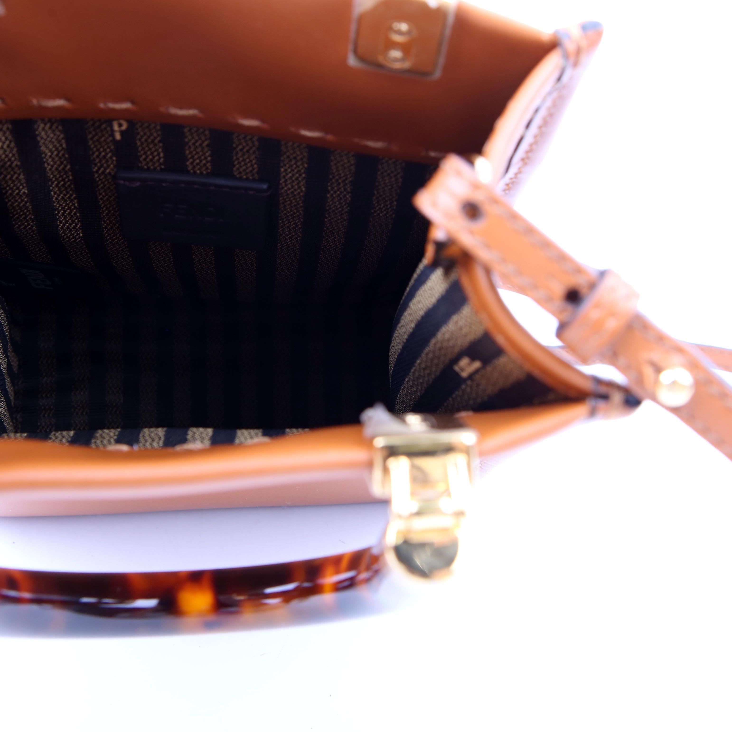 Fendi Mini Sunshine Shopper Brown