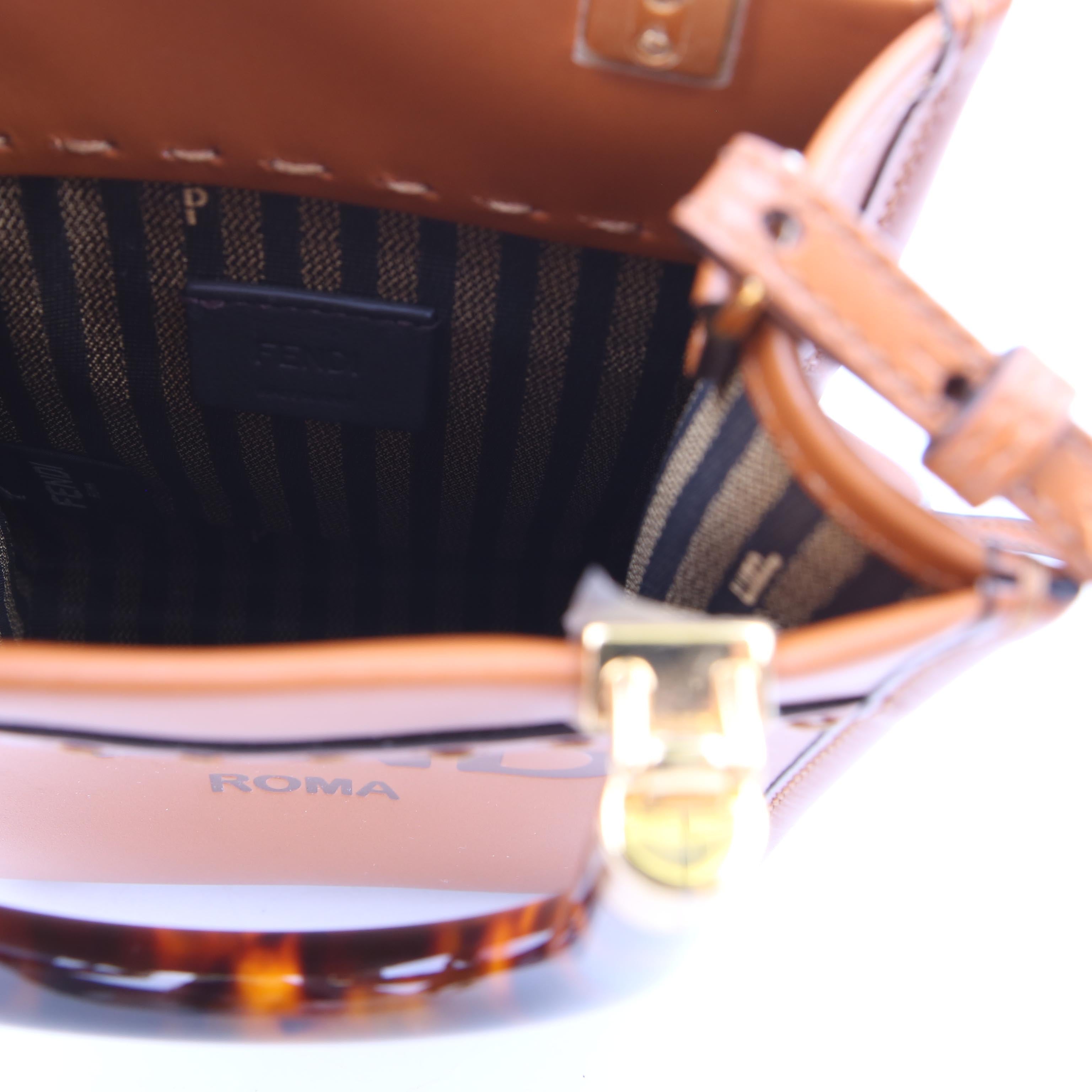 Fendi Mini Sunshine Shopper Brown