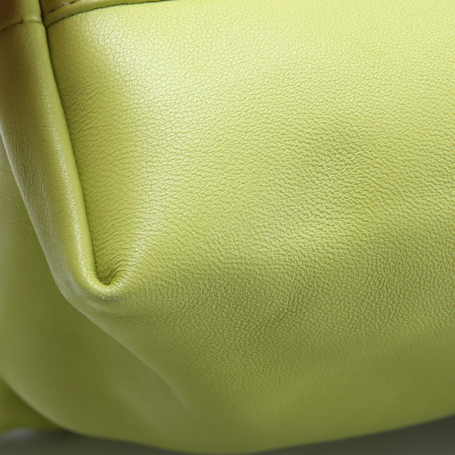 Flamenco Knot Clutch Medium Lambskin Green