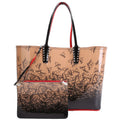 Cabata Tote With Pouch Patent Tan/Black