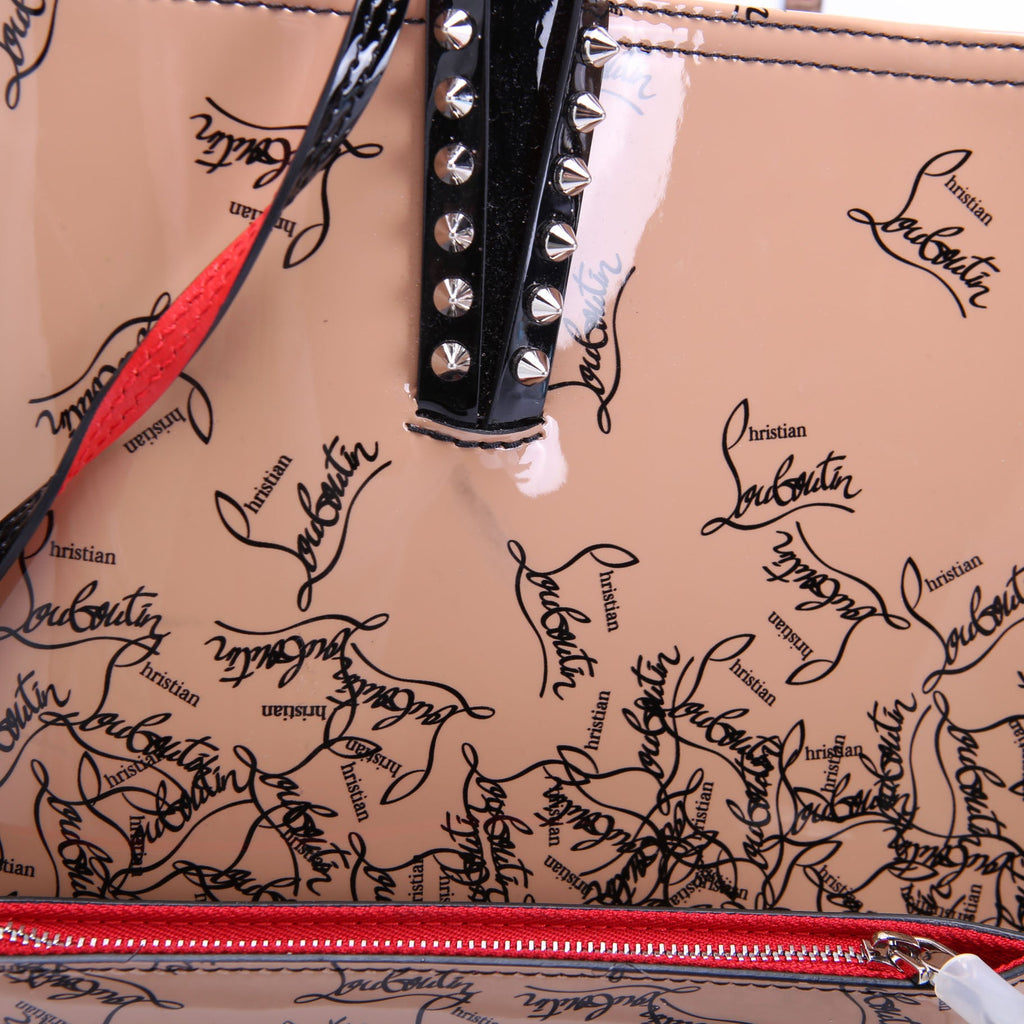 Cabata Tote With Pouch Patent Tan/Black