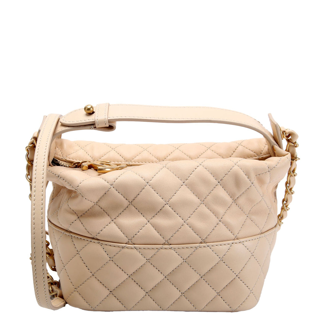 Quilted Mini Hobo 19M Cream