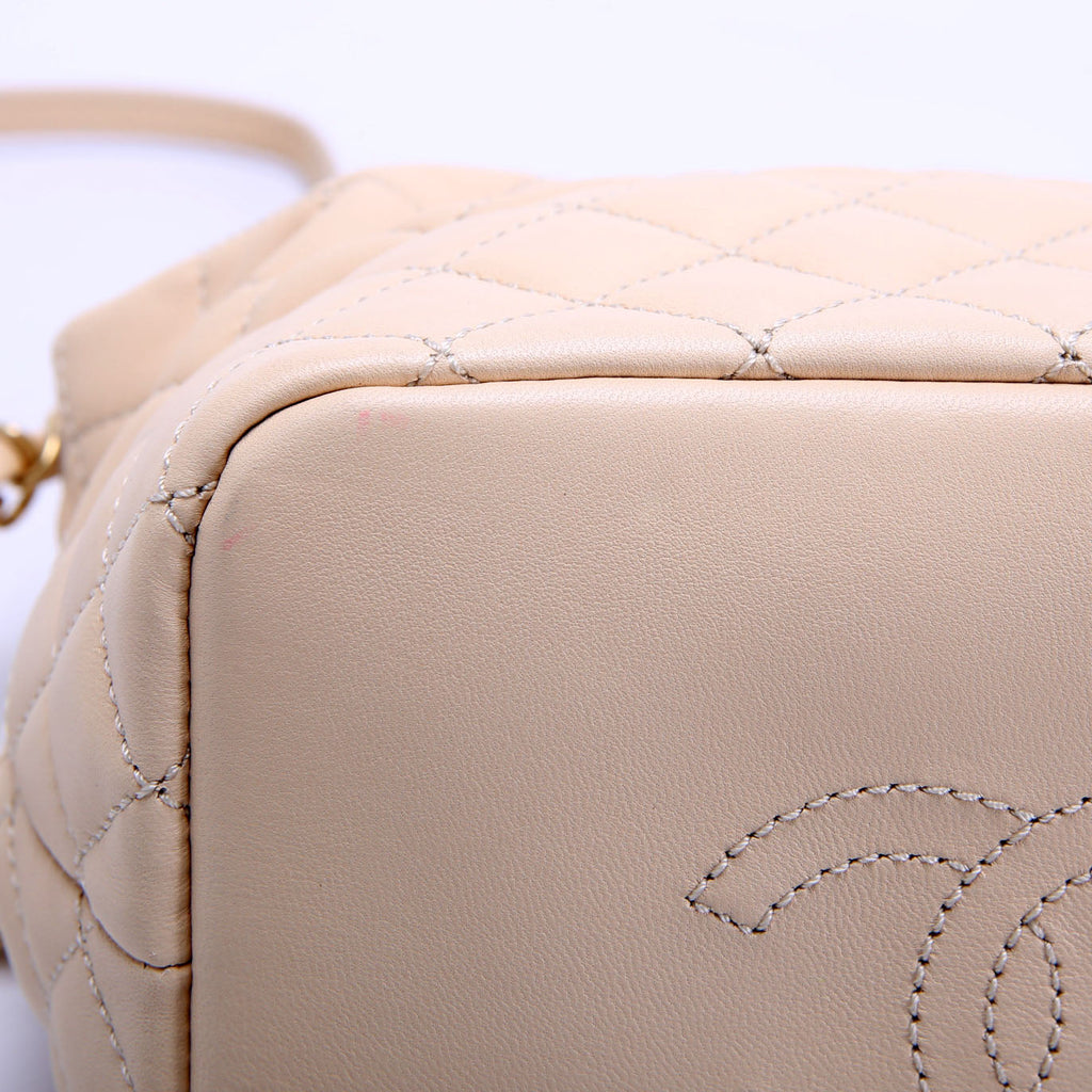 Quilted Mini Hobo 19M Cream