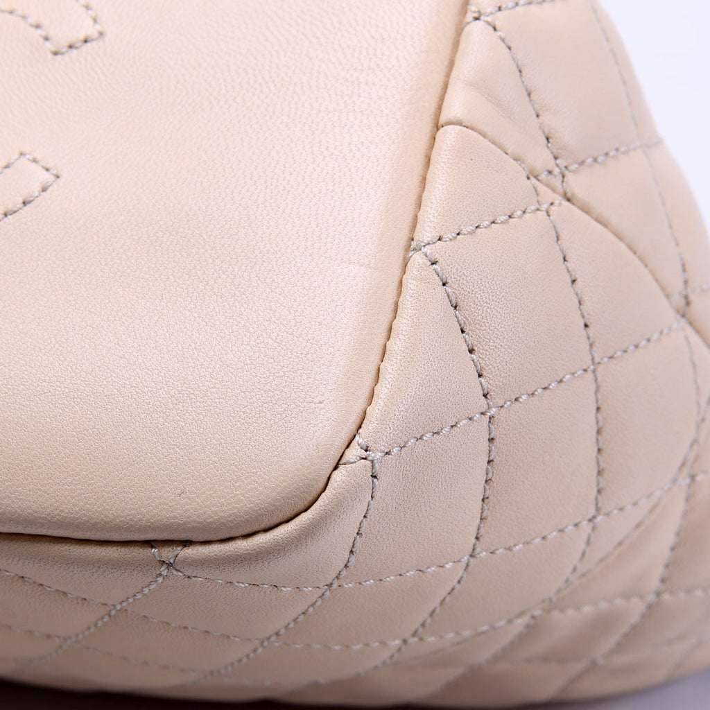 Quilted Mini Hobo 19M Cream