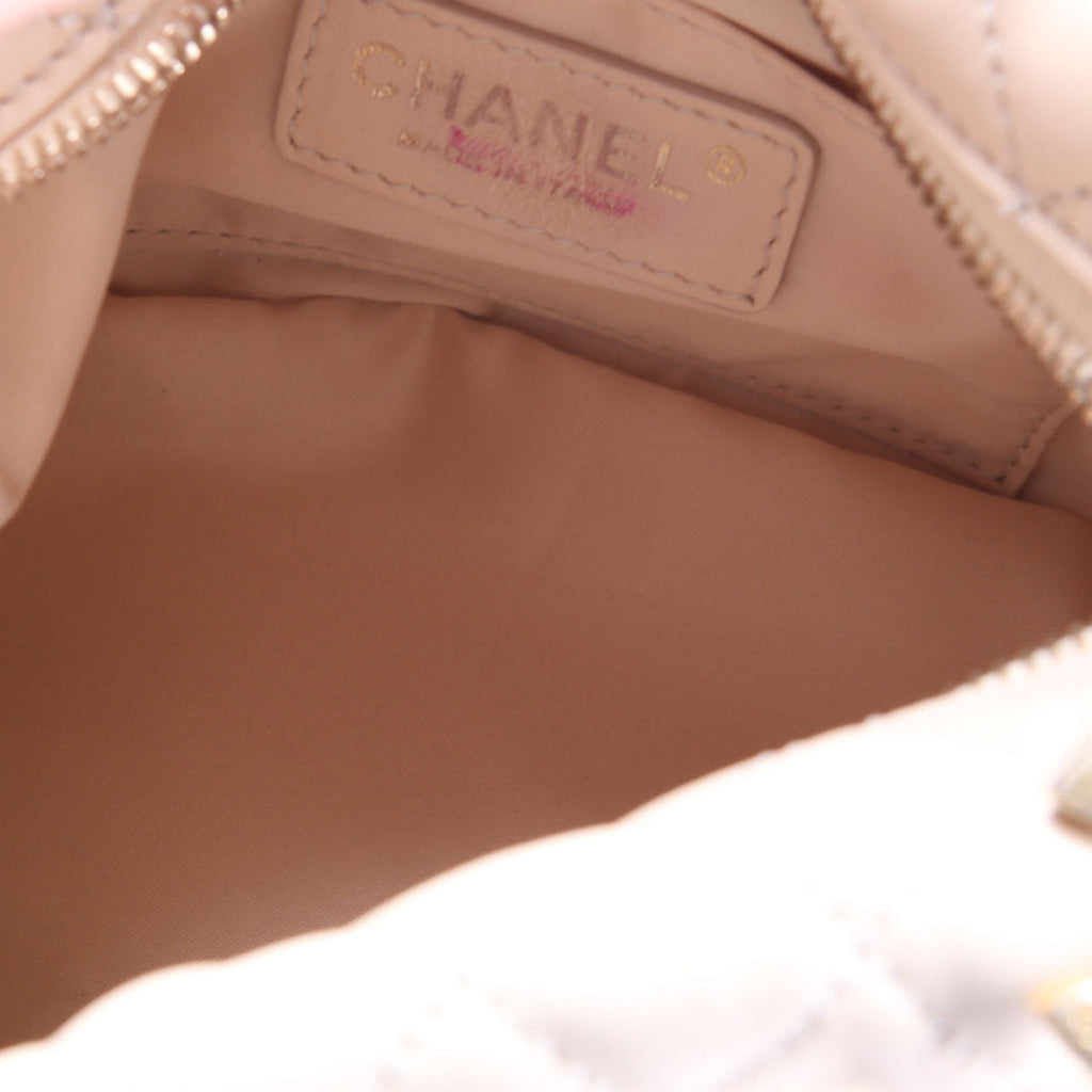 Quilted Mini Hobo 19M Cream