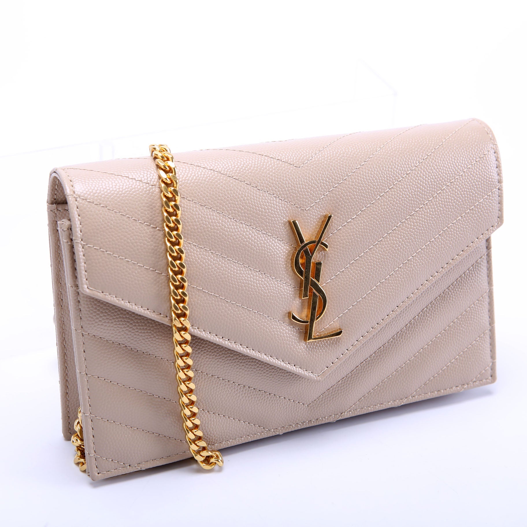 Cassandre Envelope Chain Wallet 742920 Tan