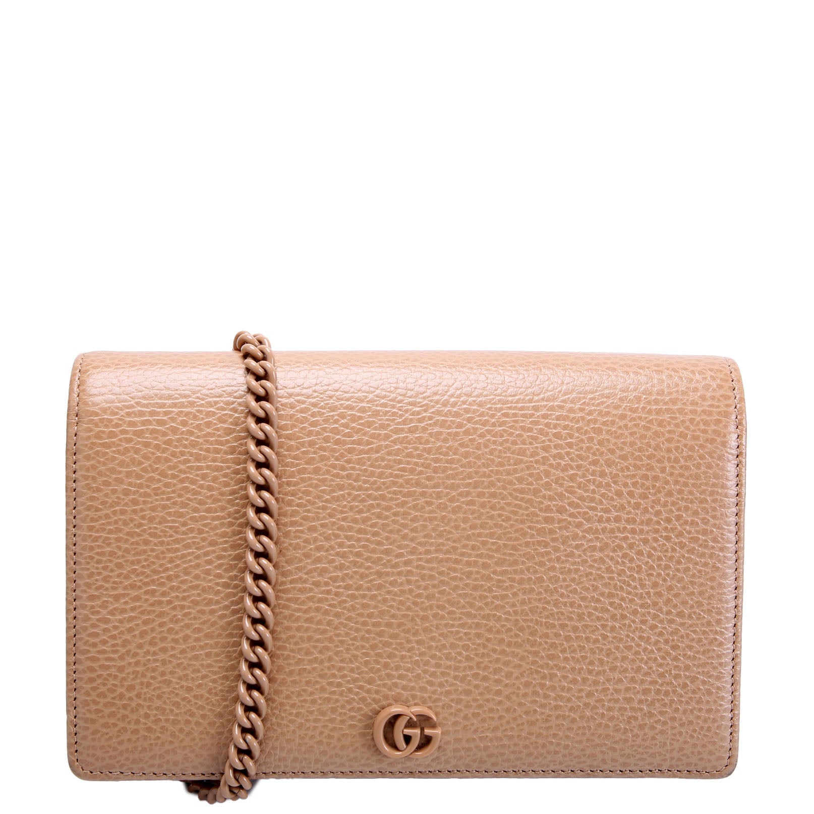 Gucci 497985 Marmont Mini Chain Bag Tan
