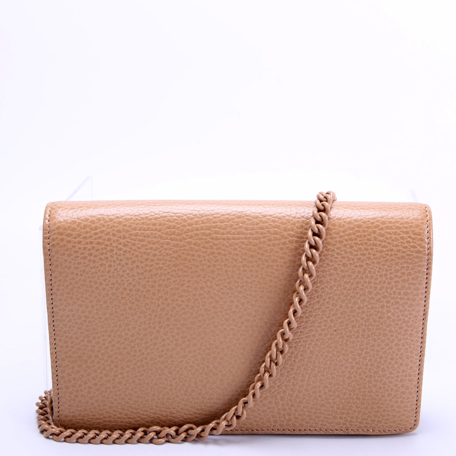 Gucci 497985 Marmont Mini Chain Bag Tan