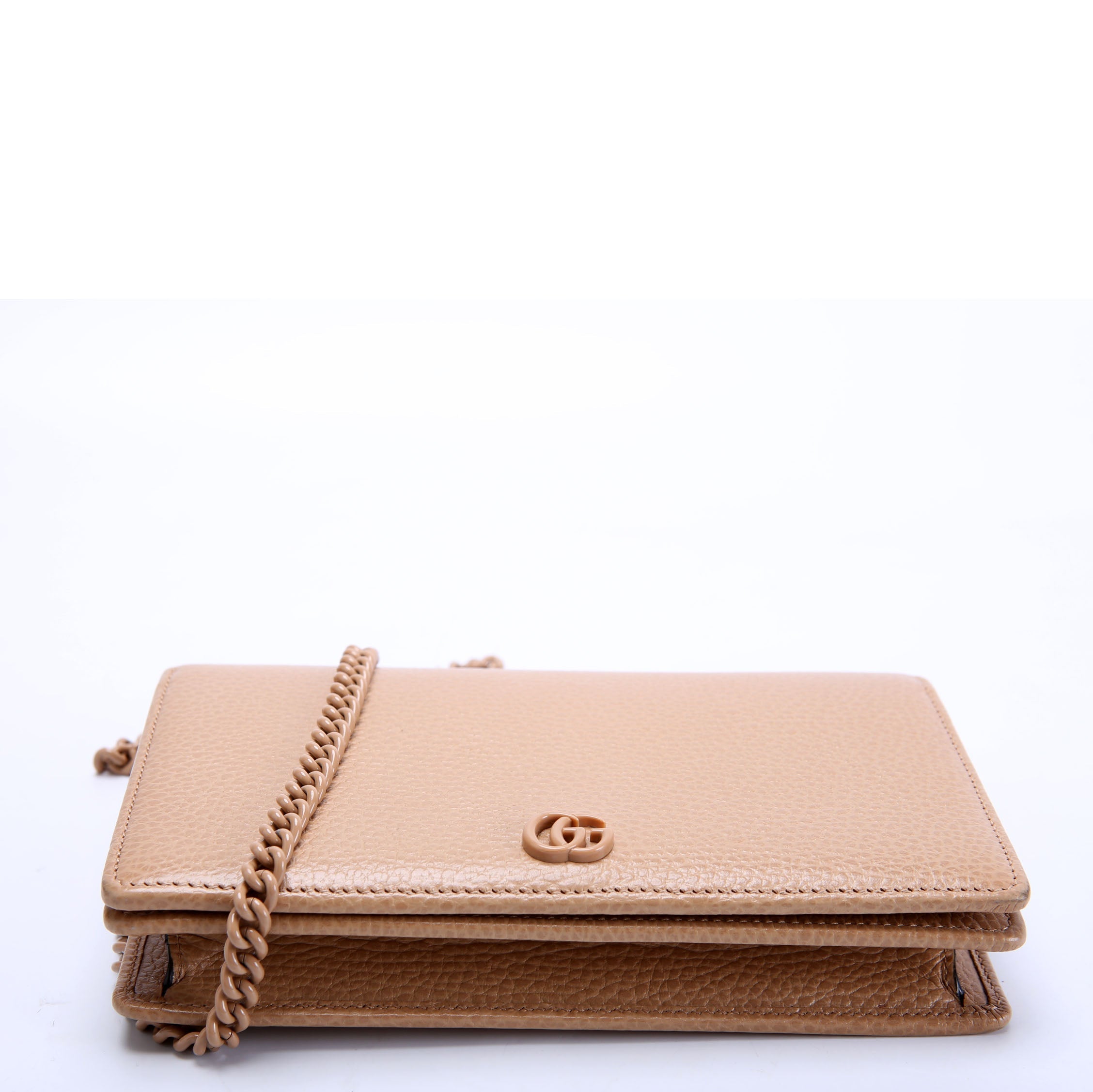 Gucci 497985 Marmont Mini Chain Bag Tan